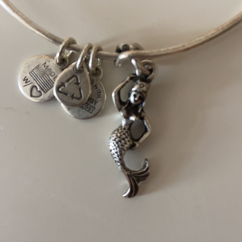 Mermaid Charm Bangle Bracelet - Picture 2 of 2